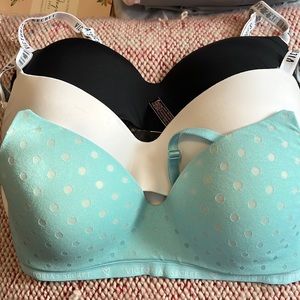 Pack of Three Victorias Secret Bras. No wire.